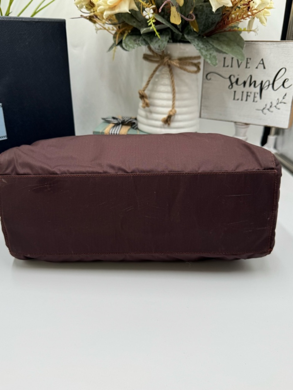 Prada Tessuto Vintage Nylon Tote - Chocolate Brown - Picture 7 of 15